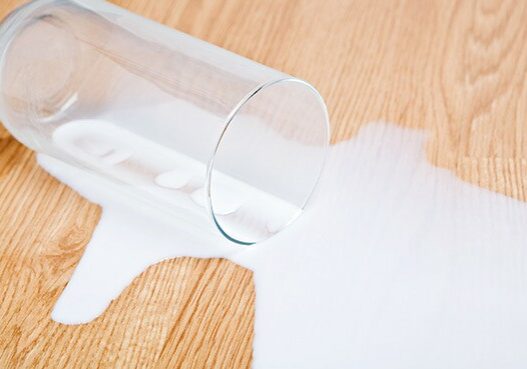 Milk spills on vinyl flooring | Affordable Flooring Warehouse | Steamboat Springs, CO